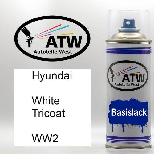 Hyundai, White Tricoat, WW2: 400ml Sprühdose, von ATW Autoteile West.